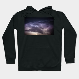 Cloudscape with thunder bolt Hoodie